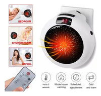 Mini Calefactor Redondo C/ Display C/control Incluido 900w®