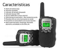 Par Handy Walkie Talkie Set X2 Bf T3 Baofeng 2km 22 Canales®