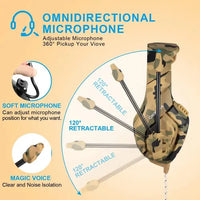 Auriculares Onikuma Gamer Pro Camuflados P2 Usb Led Ch®