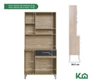 Muebles De Cocina Kit Multiuso 5 Puertas 1 Cajón 1 Estante Miel/Grafito®
