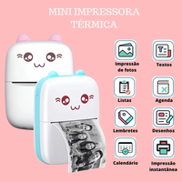 Mini Impresora Térmica Rosa + Rollo Autoadhesivo De Obsequio®