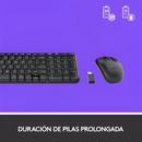 Kit Teclado Y Mouse Inalámbrico Logitech Mk220 Color Negro