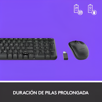 Kit Teclado Y Mouse Inalámbrico Logitech Mk220 Color Negro