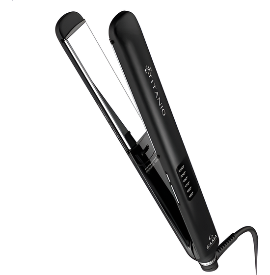 Plancha De Pelo GAMA Italy Cp14 Led 4d Titanio Color Negro®