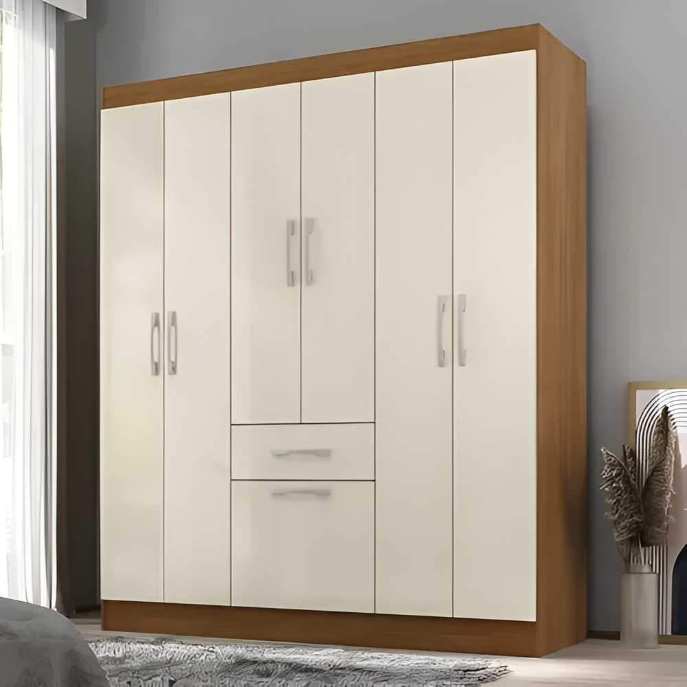 Ropero Moderno 6 Puertas 1 Cajón 1 Espacio Para Zapatos Mdf®