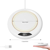 Base Calentadora Para Taza De Café, Te O Líquidos Usb 220v Color Blanco®