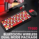 Teclado + Mouse T-wolf Tf660 Urban Women Colorido Bluetooth Rojo Con Negro®