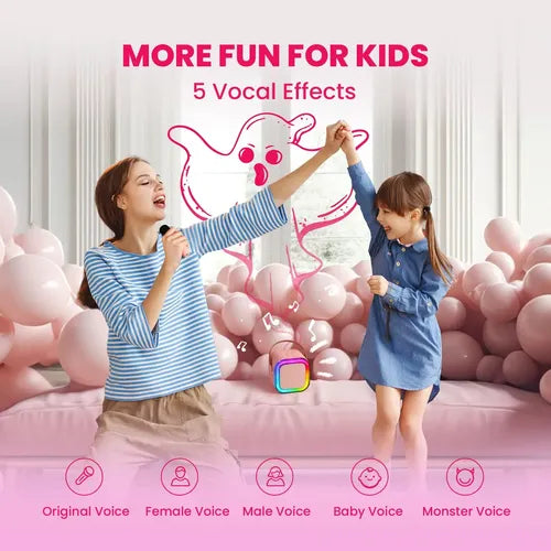 Mini Parlante Micrófono Inalámbrico Karaoke Led Bluetooth®