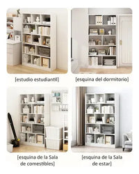 Biblioteca Librero Multifunción Minimalista Mdf Blanco®