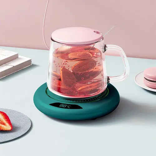 Base Calentadora Para Taza De Café, Te O Líquidos Usb 220v Color Rosa®
