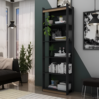 Estantería Minimalista Moderna Reforzada 6 Estantes Negro®