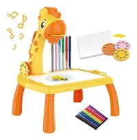 Mesa Pizarra Proyectora Para Dibujar Niños Jirafa Amarillo®