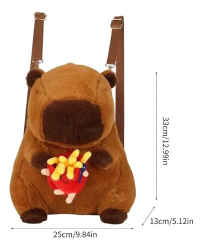Peluche Capibara Mochila Con Flor Amarilla Para Niños®