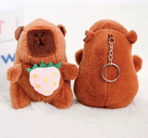 Peluche Capibara Frutas Kiwi Llavero Marron 12cm®