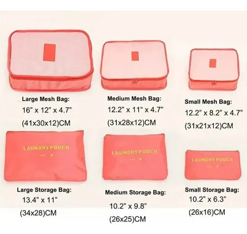 Juego De 6 Bolsas De Almacenamiento De Equipaje De Viaje®