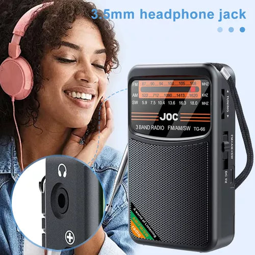 Radio Profesional Joc Fm/am/sw Recargable Con Parlante®