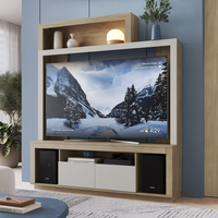 Rack Modular Con Panel Para Tv 55 4 Estantes 2 Puertas®