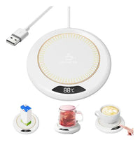 Base Calentadora Para Taza De Café, Te O Líquidos Usb 220v Color Blanco®