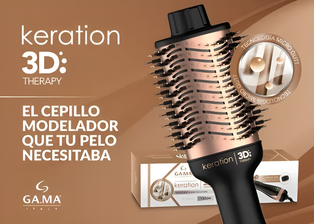 Cepillo Secador GAMA Italy Stylish Brush Ion Plus Keration®