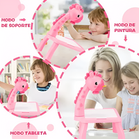 Pizarra Proyectora Y De Dibujo Para Niños Rosa®
