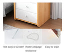 Mesa De Luz 1 Cajón 2 Estantes Blanco Madera Mdf 33x40cm®