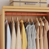 Perchero Closet Nórdico Cortina Corrediza De Pie Bambú®