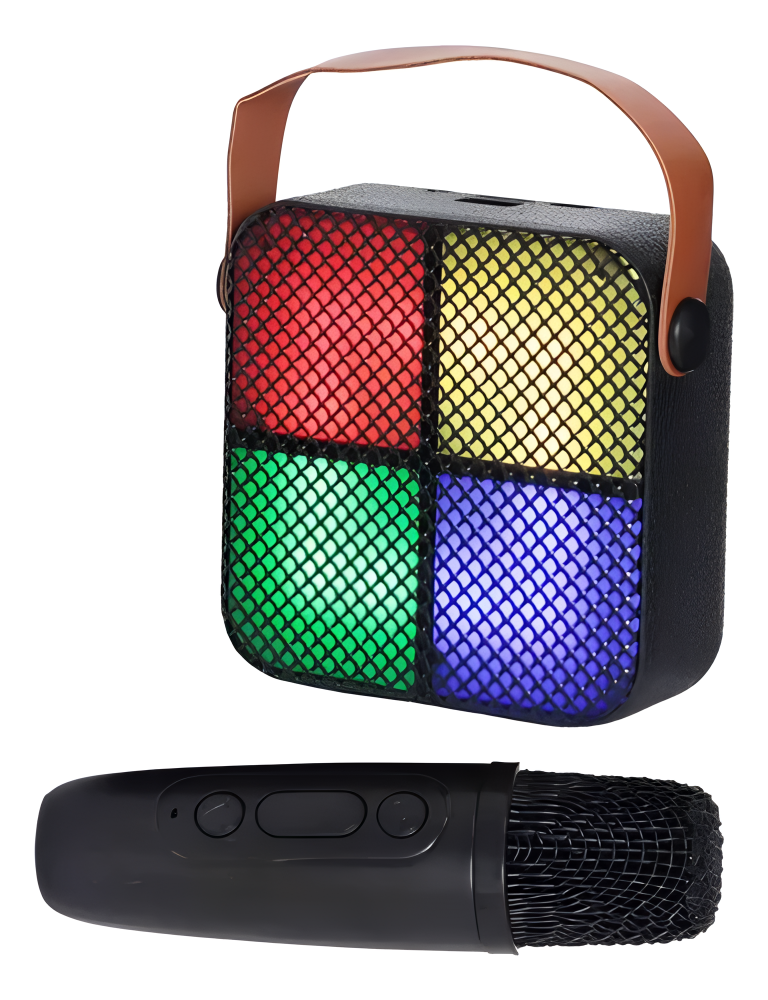 Parlante Inalámbrico 4 Luces Led Coloridas Con Micrófono®