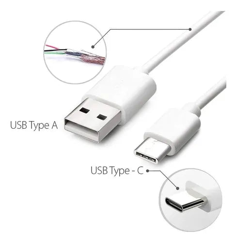 Cable Tipo C A Usb De 1 Metro Calidad Cargar Celular Móvil®