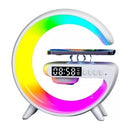 Lampara Veladora G Parlante Cargador Inalámbrico Rgb Reloj®