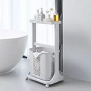 Cesto Organizador Premium 2 Niveles Para Baño Con Ruedas®