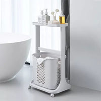 Cesto Organizador Premium 2 Niveles Para Baño Con Ruedas®