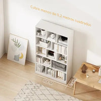 Biblioteca Librero Multifunción Minimalista Mdf Blanco®