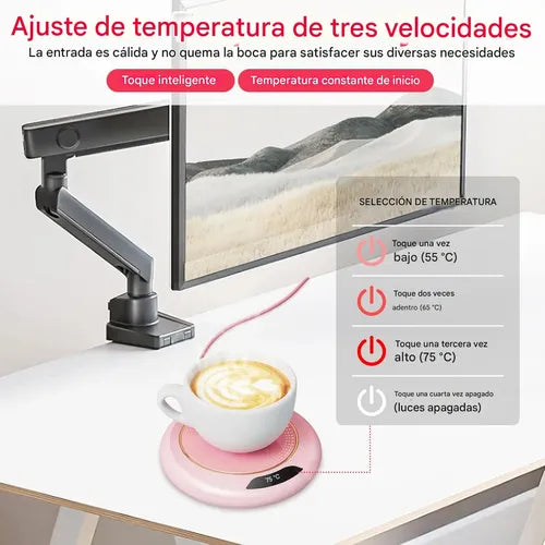 Base Calentadora Para Taza De Café, Te O Líquidos Usb 220v Color Verde®