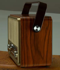 Radio Portátil Retro Am Fm Bluetooth Batería Madera Vintage®