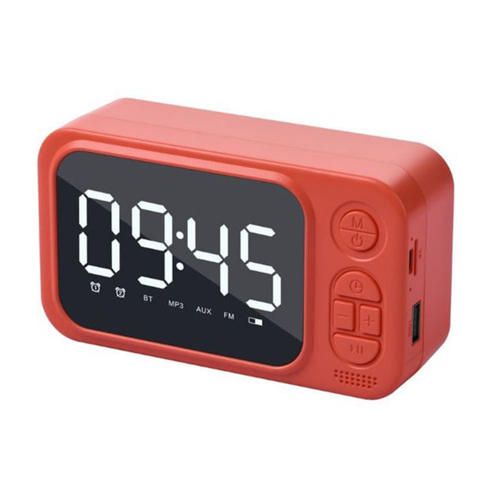 Reloj Despertador Parlante Bluetooth Alarma Usb Fm Sd
