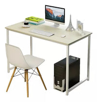 Escritorio Marrón Para Pc Premium 120x45x73 Metal Y Madera.