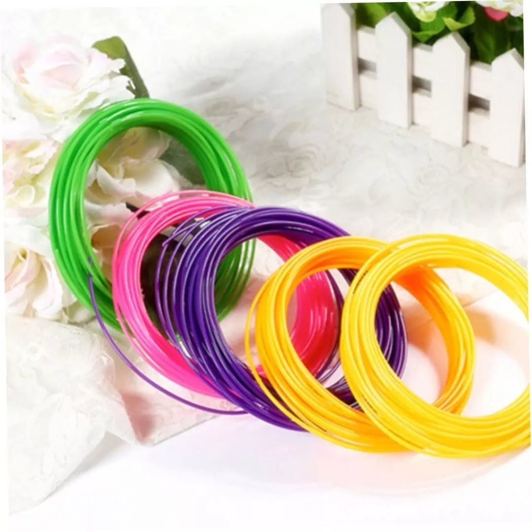Filamento Lapiz 3d Repuesto 10 Rollos 5mts Color Variados.
