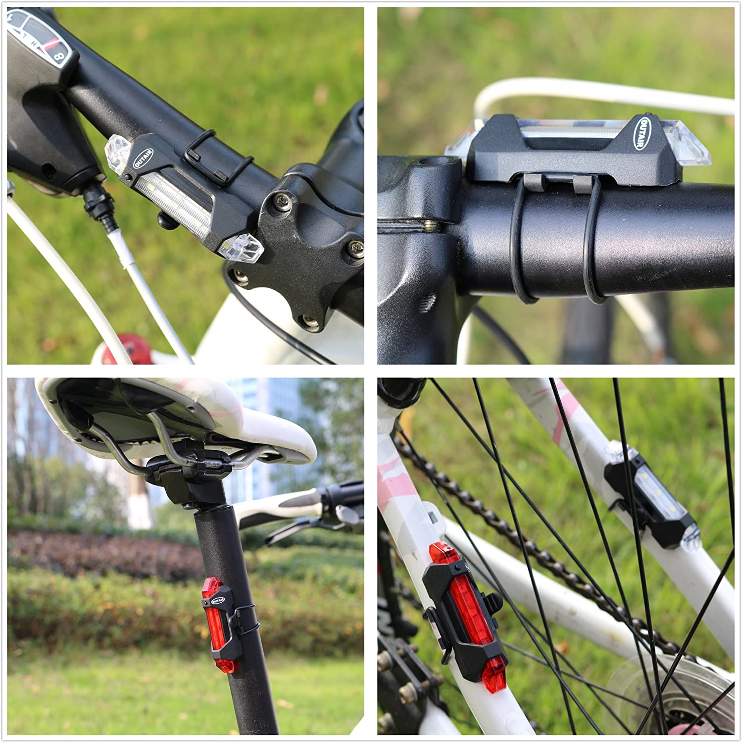 Flash Led Rojo Para Bicicleta Recargable