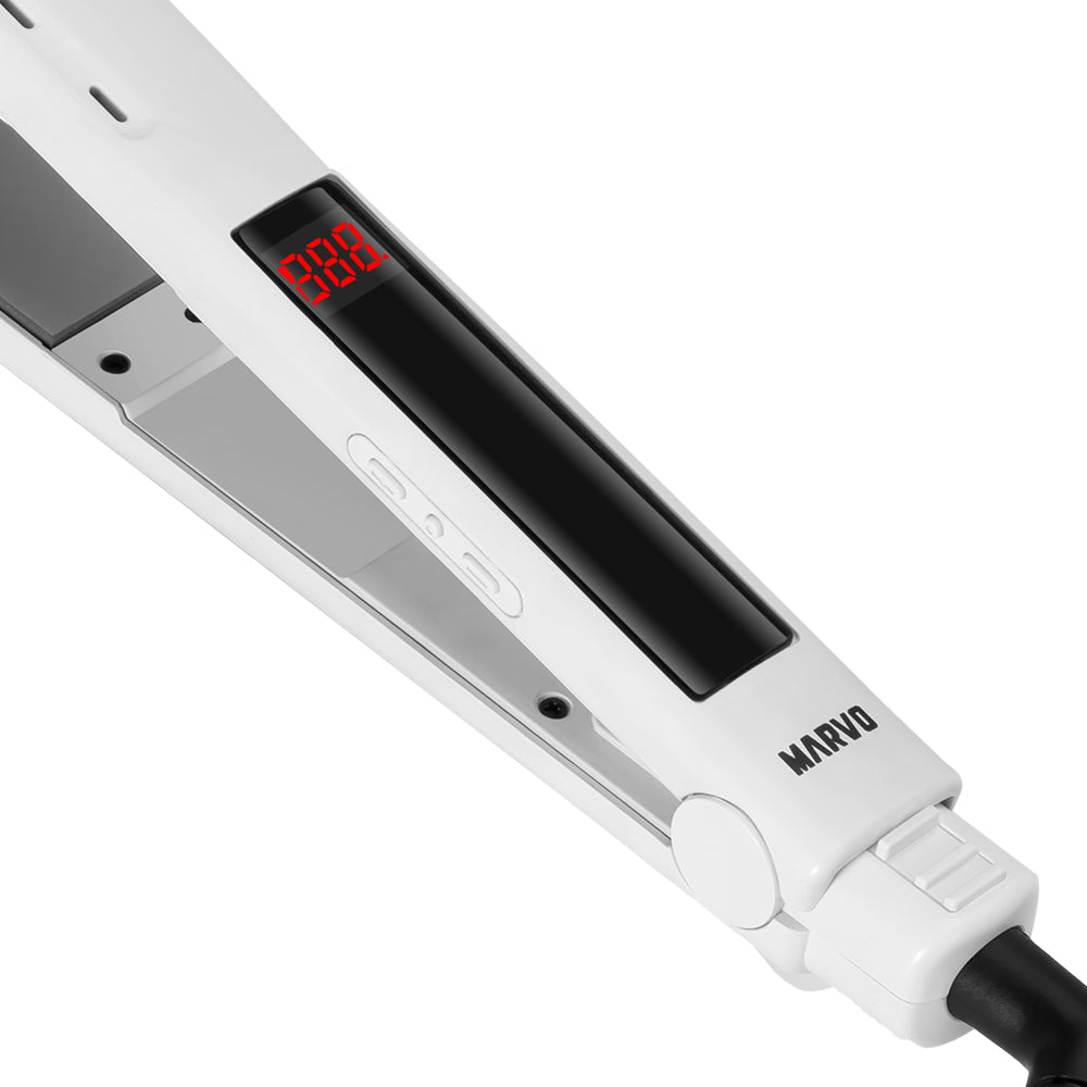Planchita De Cabello Blanca Marvo Titanio Lisos Perfectos®