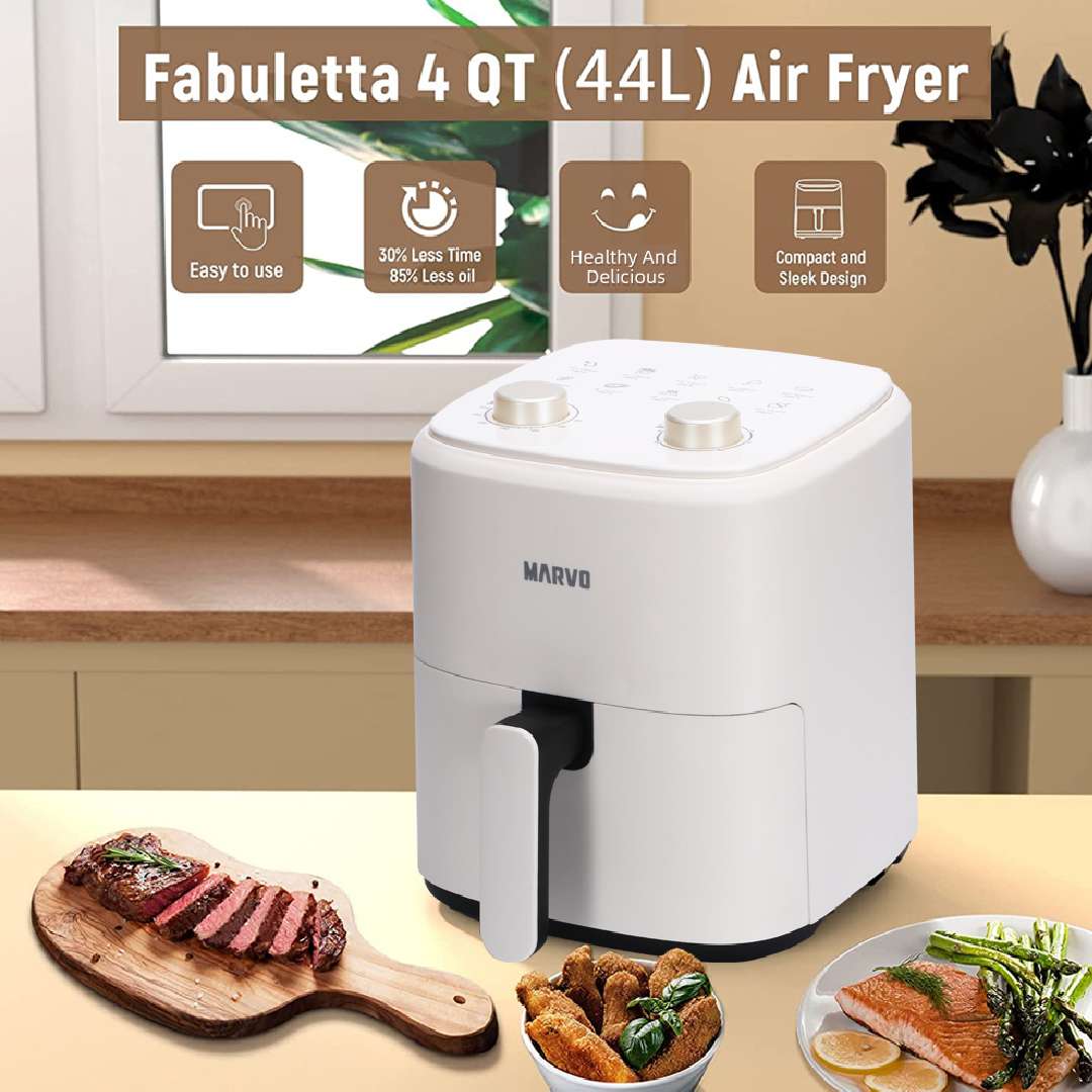 Freidora De Aire Sin Aceite Marvo Practica Haf-031 Blanco®