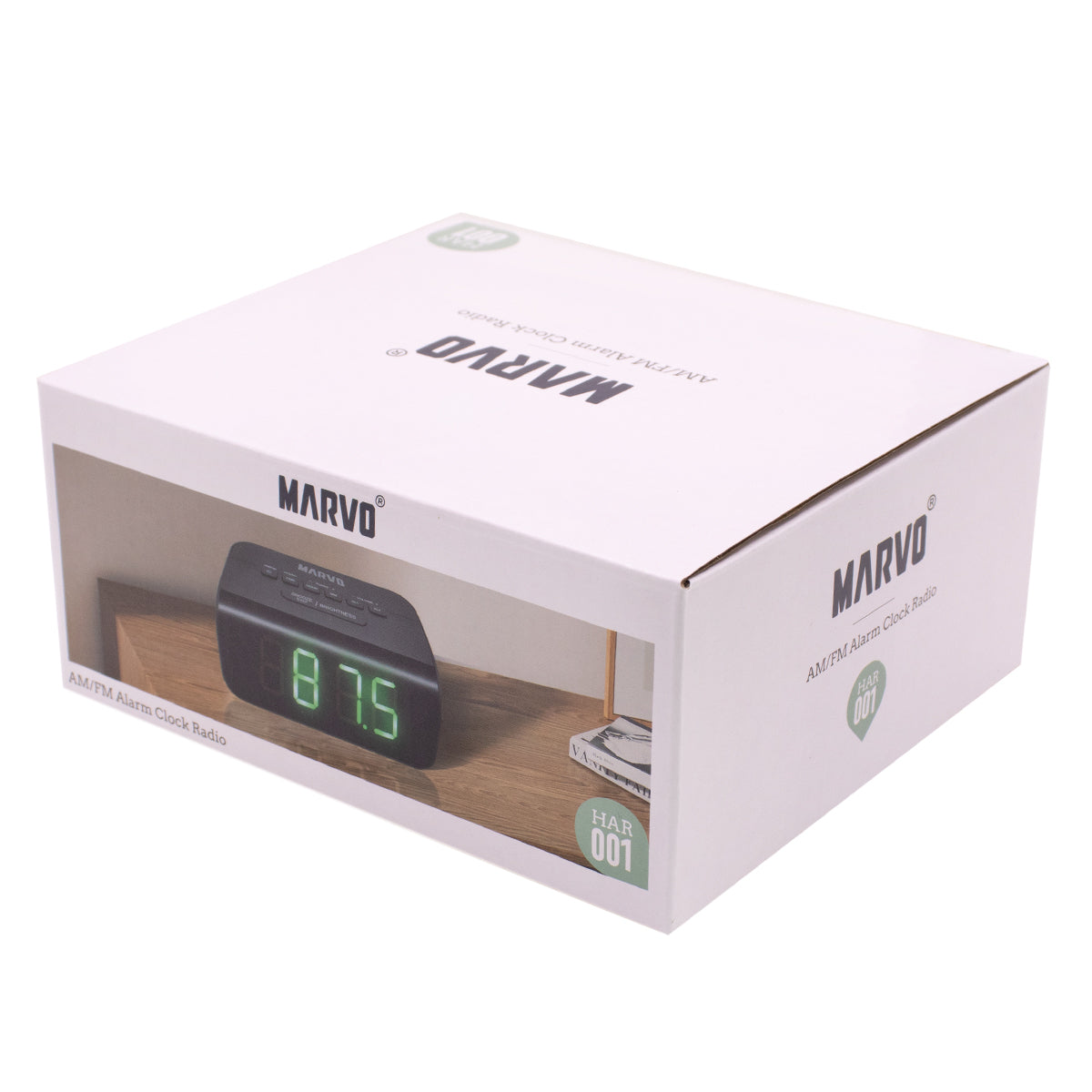 Radio Reloj Marvo Digital Control De Brillo Fm Am Negro®