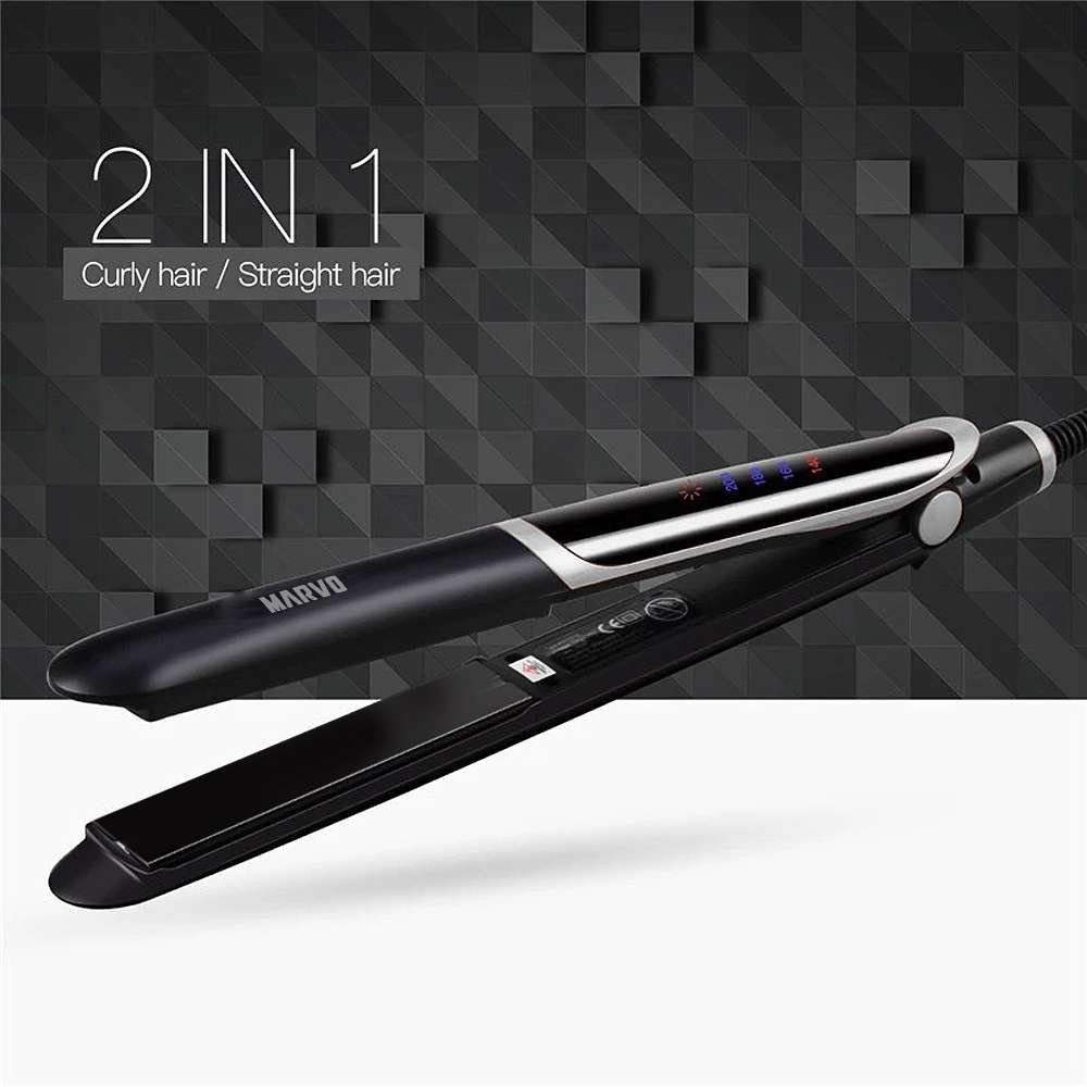 Planchita De Pelo Ceramica Profesional Marvo 2en1®