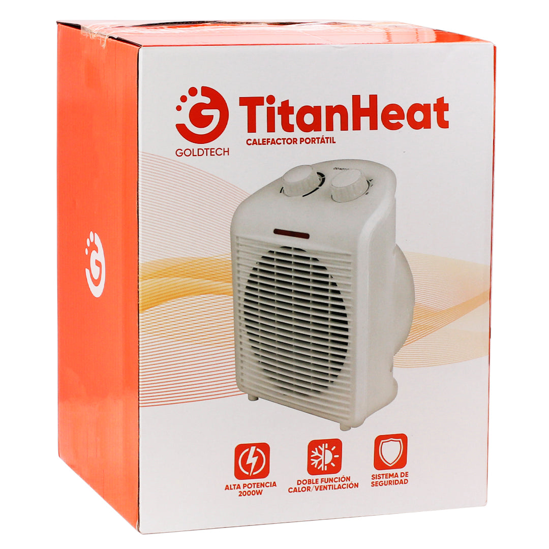 Calefactor Caloventilador Titanheat 2000w Potente Blanco®