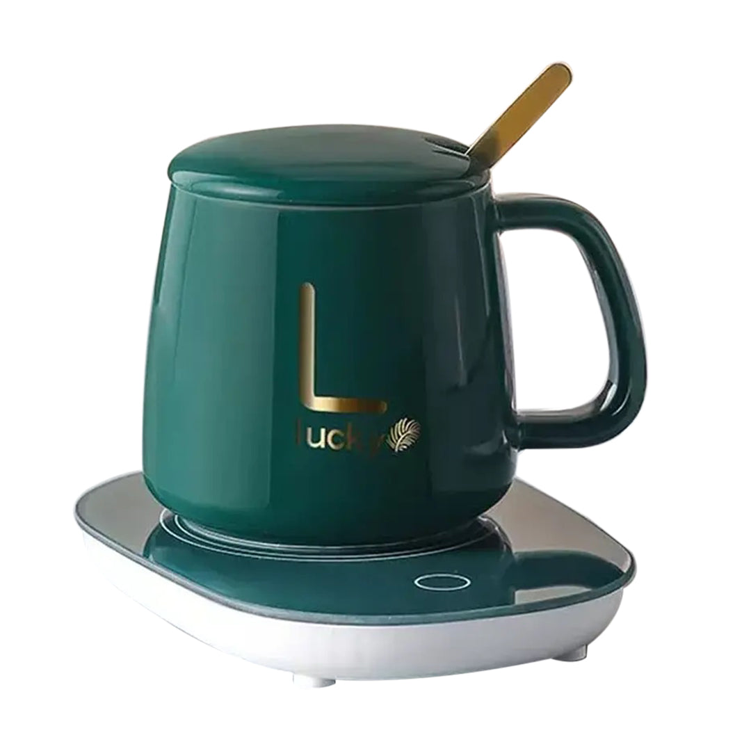 Taza De Ceramica Inteligente Con Base Calentador Usb Verde®