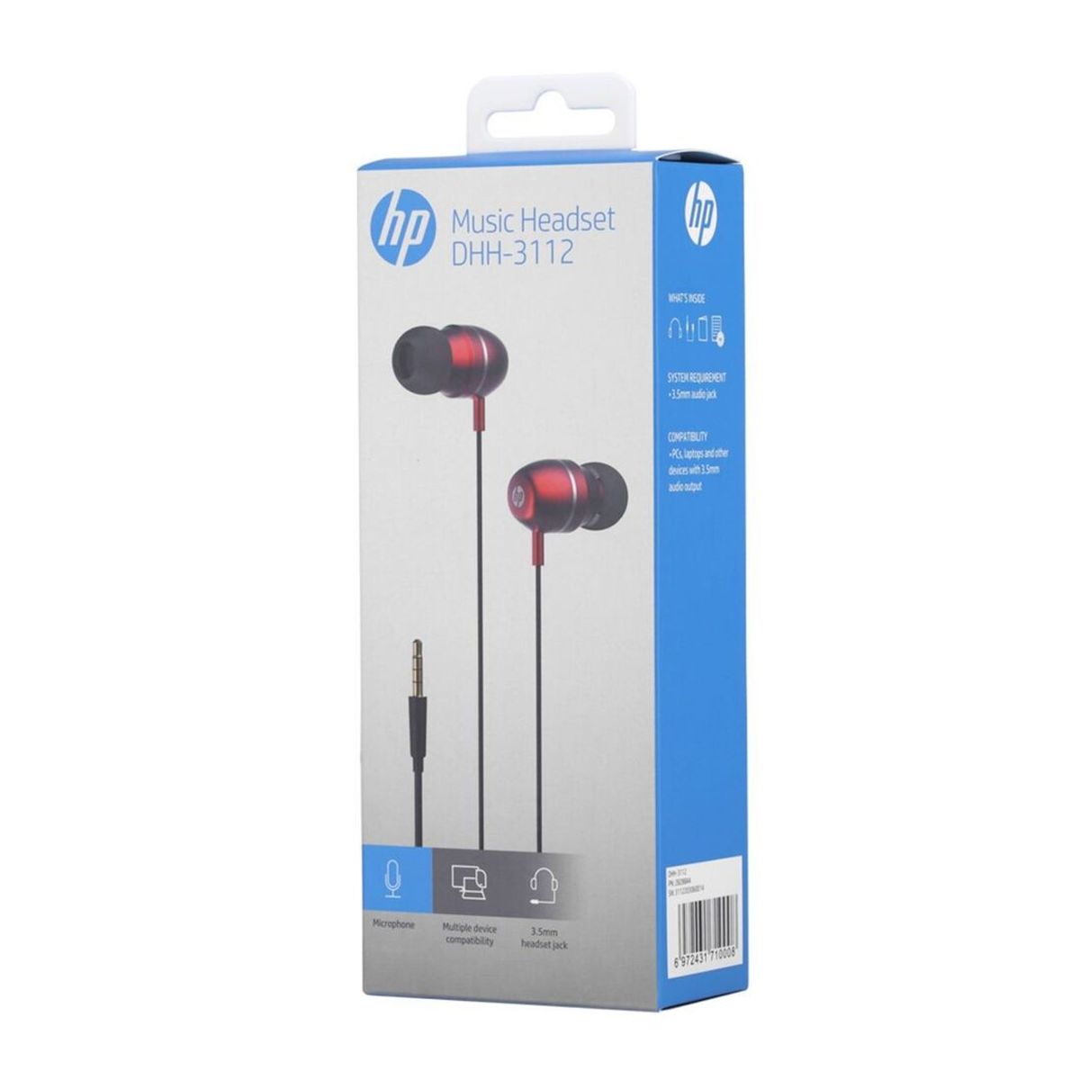 Audifonos Earphones Cableado Hp Rojos Dhh-3112 Calidad Mega®