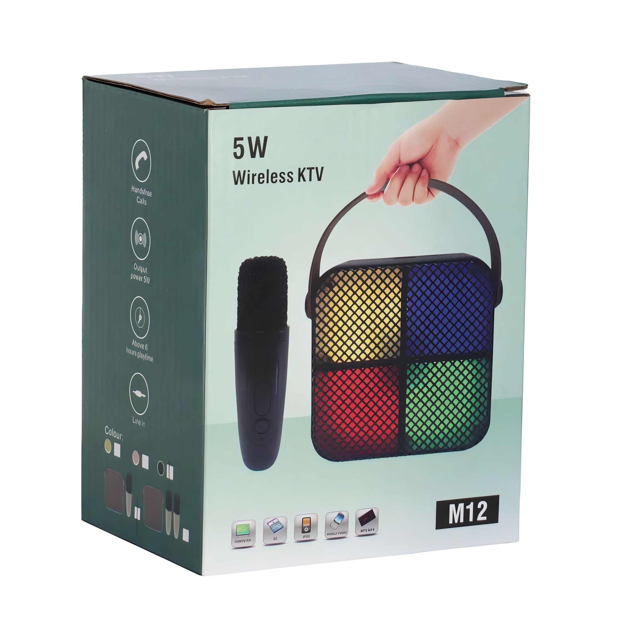 Parlante Inalámbrico 4 Luces Led Coloridas Con Micrófono®