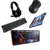 Kit Gamer Profesional 4 En 1 Teclado Audífonos Mouse Pad®