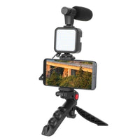 Kit De Microfono+ Luz Led + Tripode Ay-49