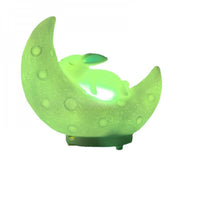 Luz Veladora Y Parlante Bt Luna Con Conejo Goma Touch Rgb