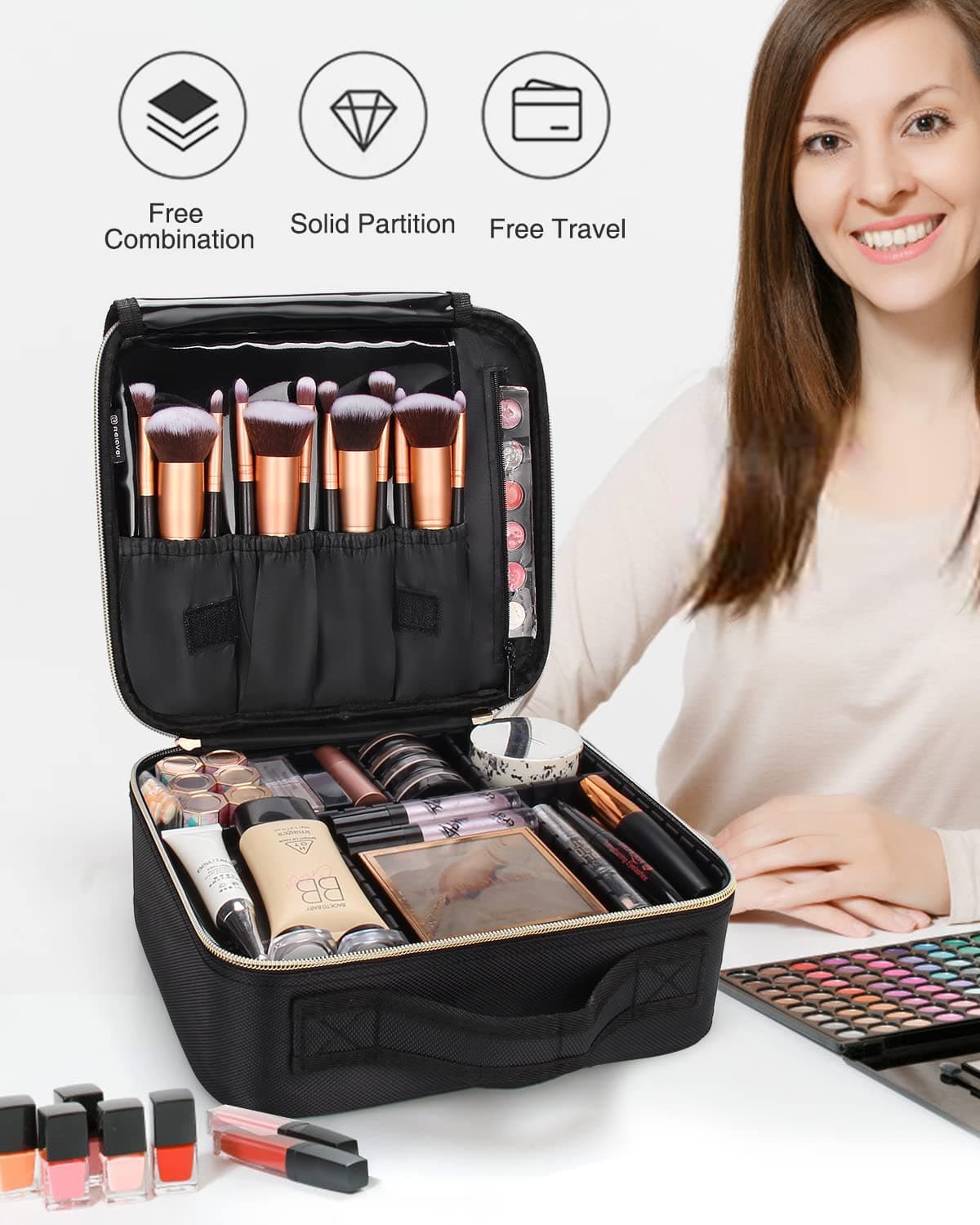 Maletín Organizador Maquillaje Cosméticos Profesional®